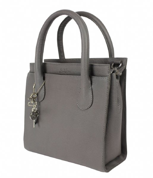LouLou Essentiels Shopper Bag Medium Lovely Lizard  dark grey (002)